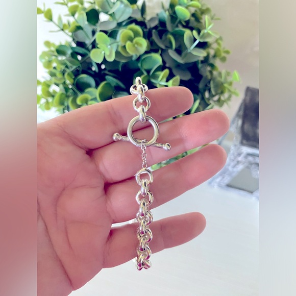 Star Design Concept Thick CHUNKY STERLING SILVER NECKLACE Charm Chain 33.2 GRAMS - Picture 3 of 5